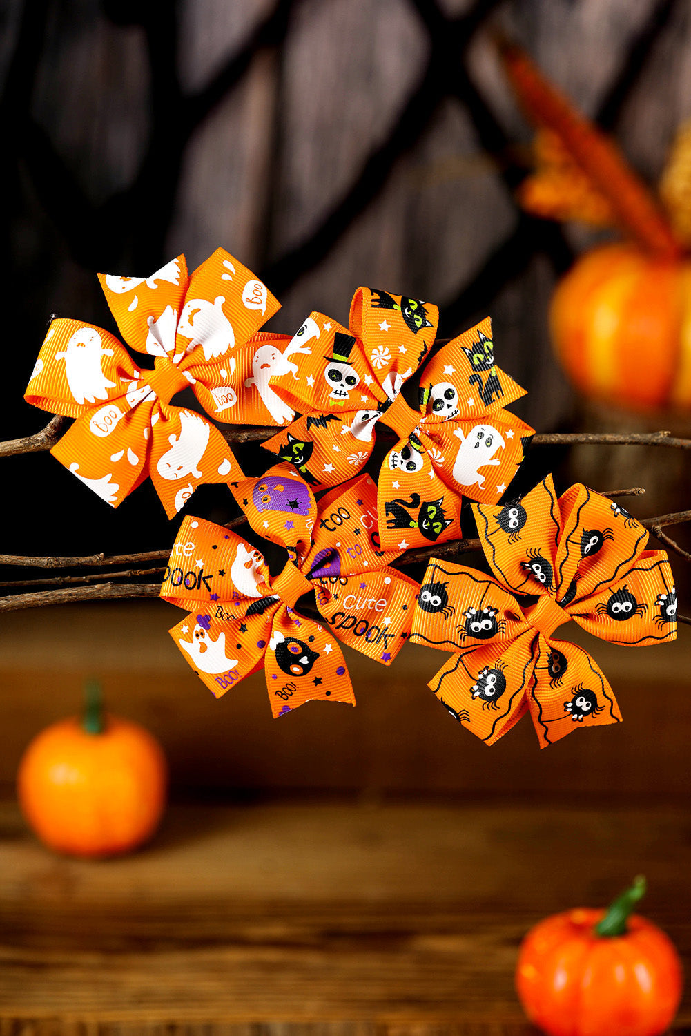 Halloween Haarspange mit zufälligem Muster und Schleife