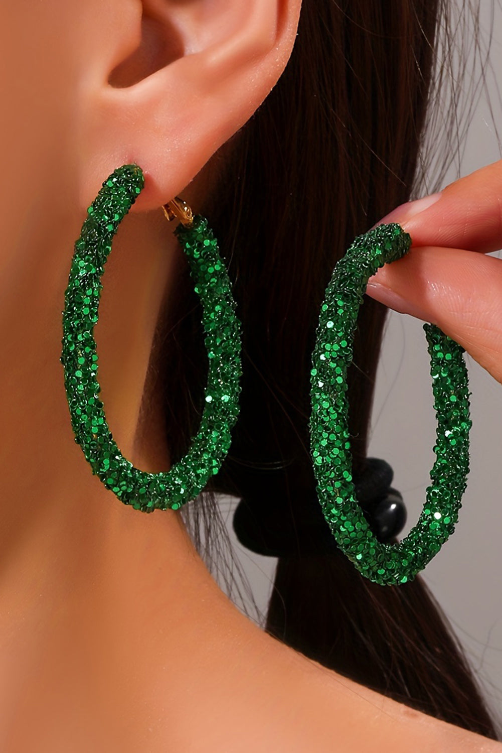 Boucles d'oreilles à paillettes audacieuses de la Saint-Patrick