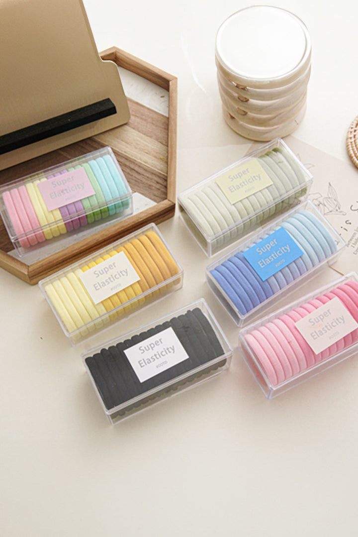 Rainbow Colors High Elastic 15pcs/set Hair Tie without Box