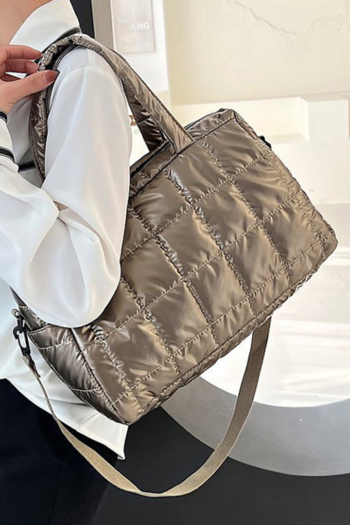 Large Capacity Quilted Puffer Tote Bag