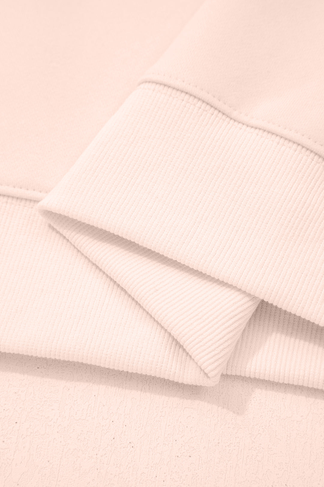 Apricot Pink Oversize Mock Neck Sweatshirt