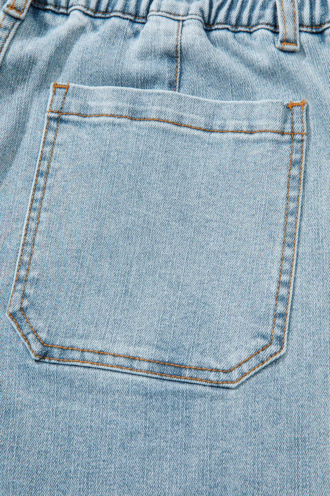Beau Blue Solid Full-Length Regular Pocket Detail Denim Jeans