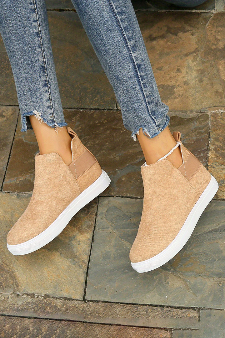 Suede Slip-on Casual Boots
