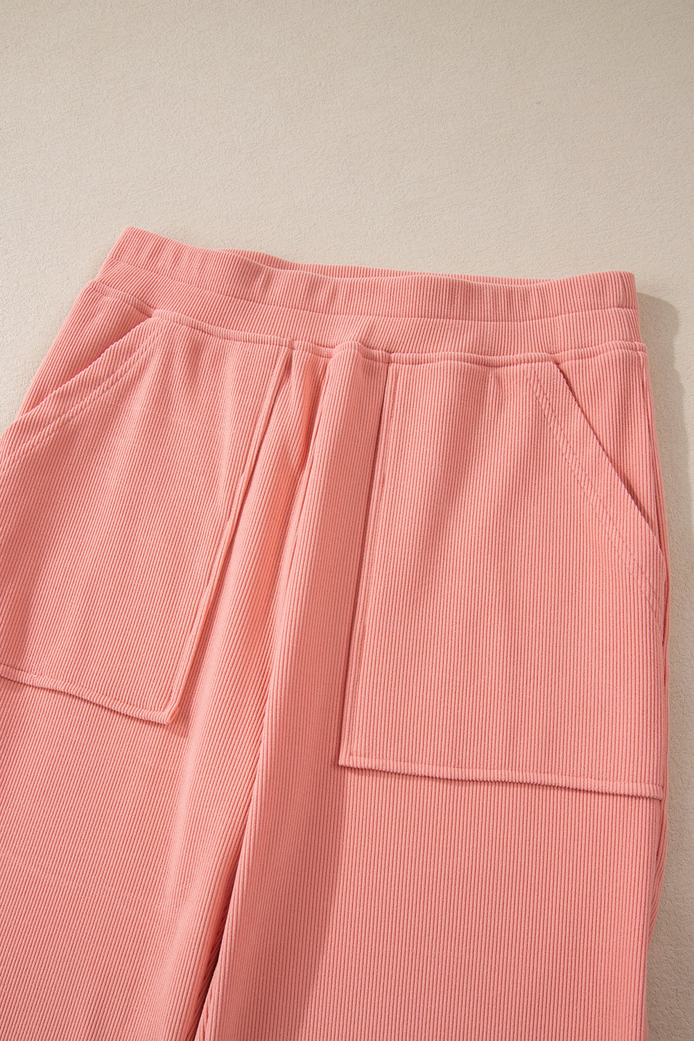 Blossom Ribbed Knit Pocketed Two Piece Lounge Set