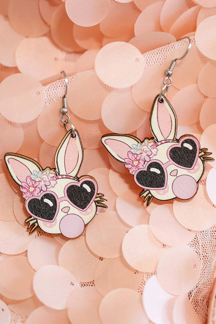Boucles d'oreilles pendantes en forme de lapin de Pâques