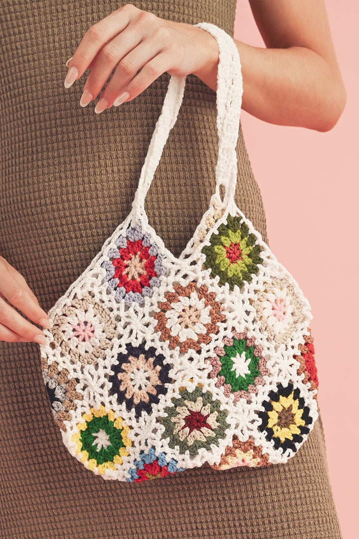 Random Boho Floral Crochet Retro Hollowed Bag