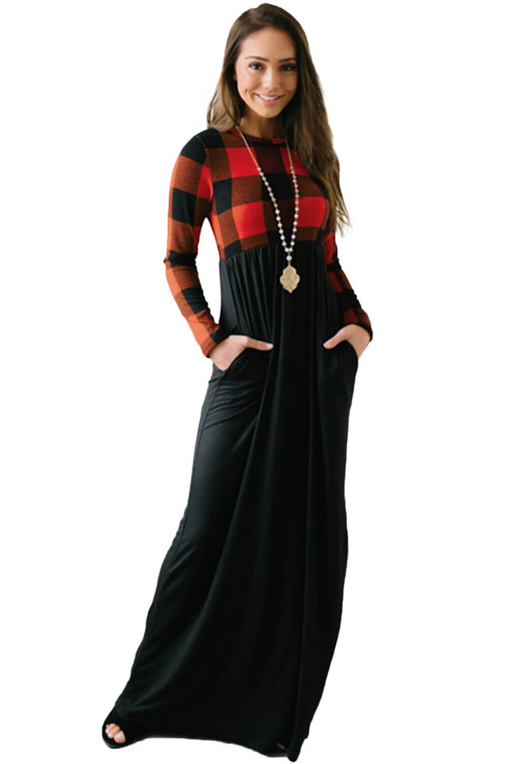 Robe longue longue à imprimé buffle