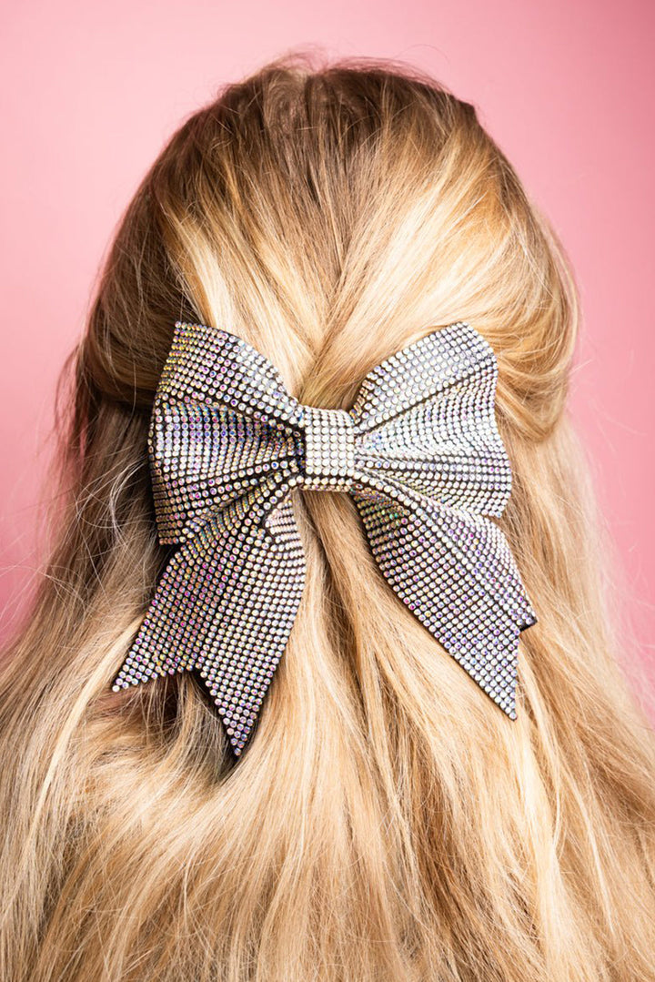 Rhinestone Large Bow Knot Hair Clip
