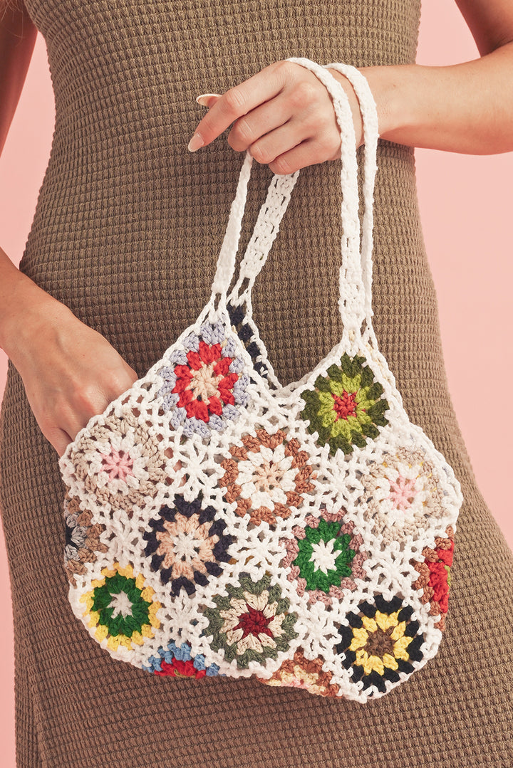 Random Boho Floral Crochet Retro Hollowed Bag