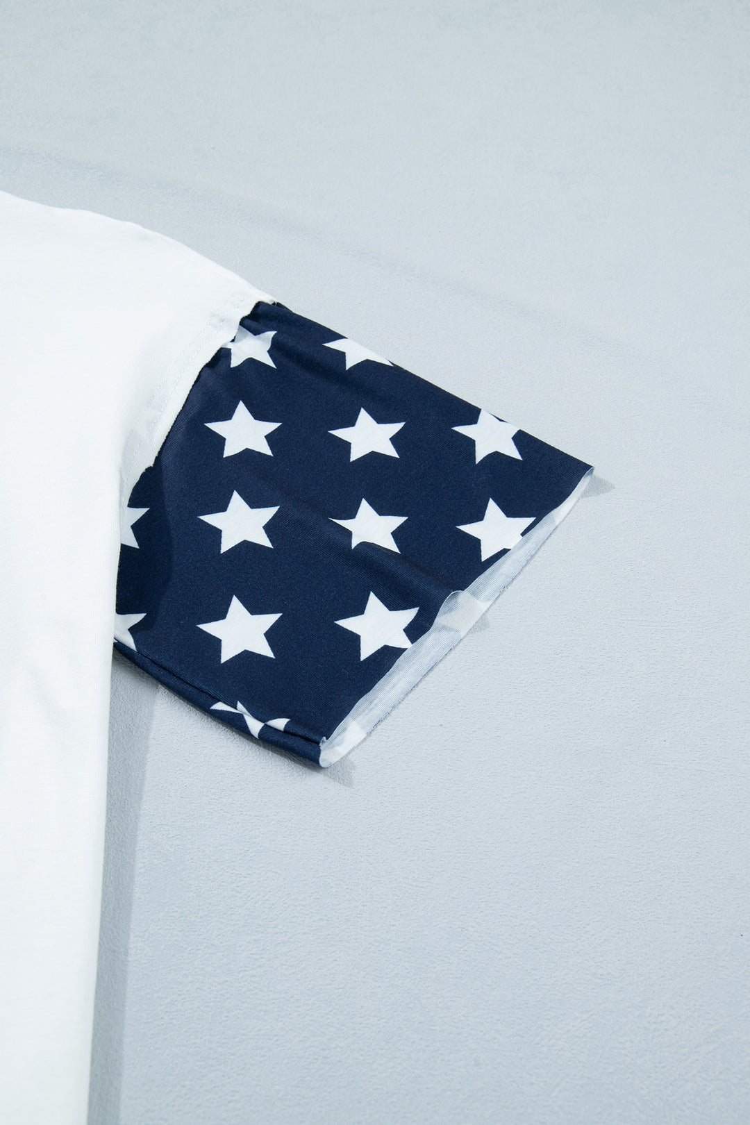 Jet Stream Flag Print USA Graphic Patchwork Casual Tee
