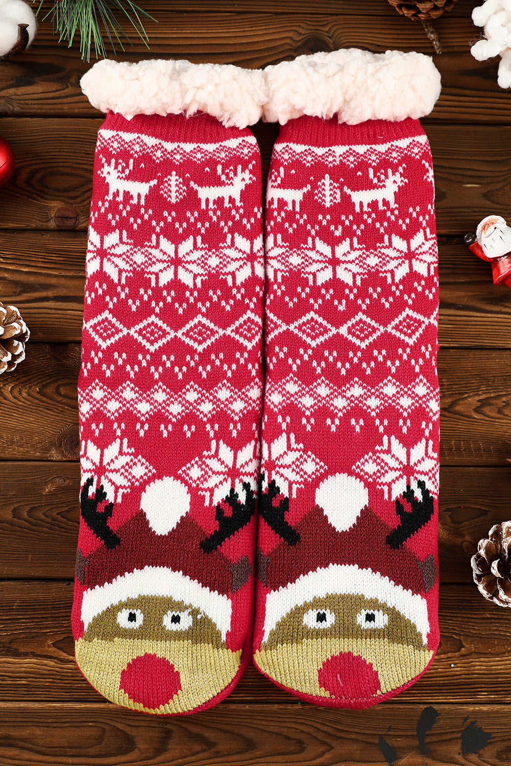Weihnachtsflocken-Thermosocken