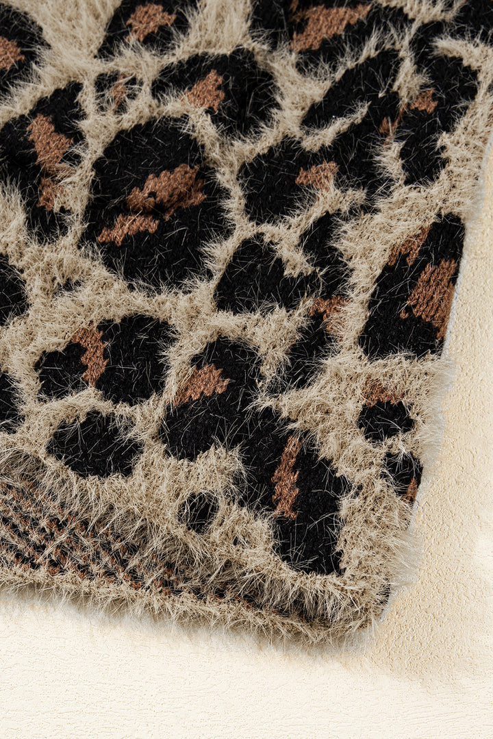 Leopard Open Casual Cardigan