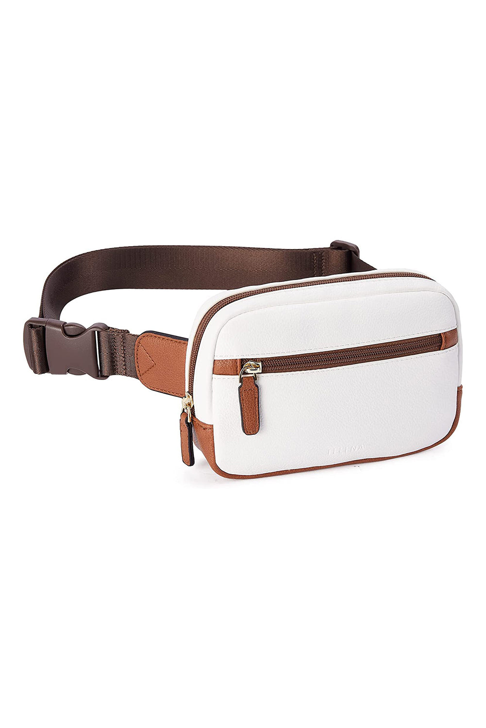 Color Contrast Patched PU Leather Wide Strap Crossbody Bags