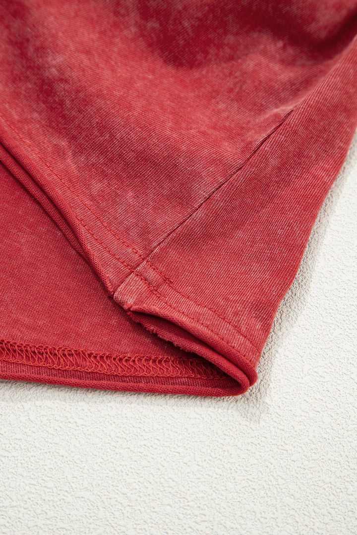 Mineral Wash V Neck Tank Top