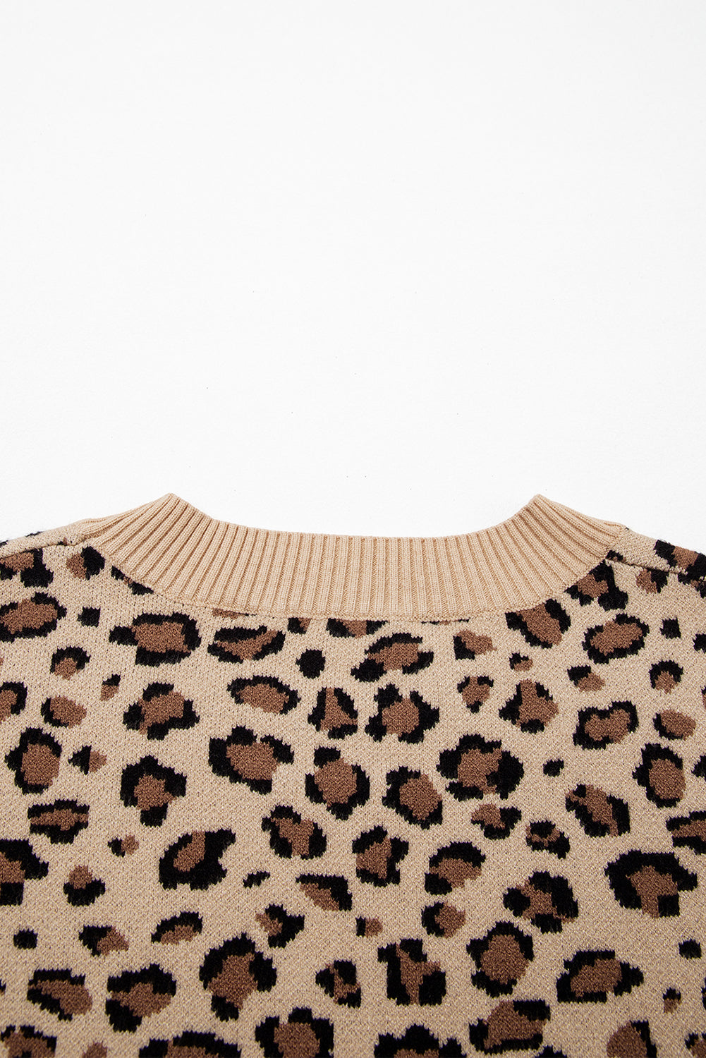 Leopard Print Dolman Sleeve Sweater