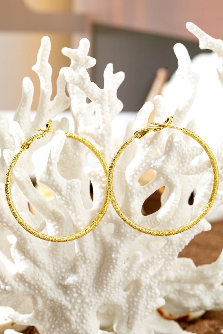 Plated Retro Hoop Earrings