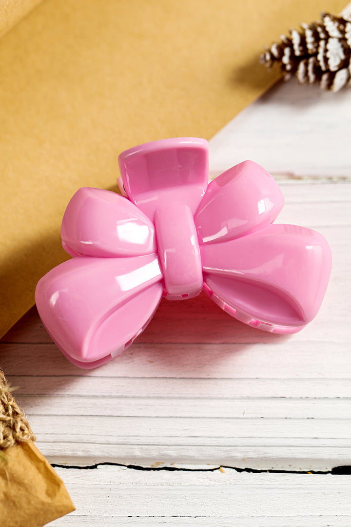 Pince à cheveux brillante en forme de nœud papillon