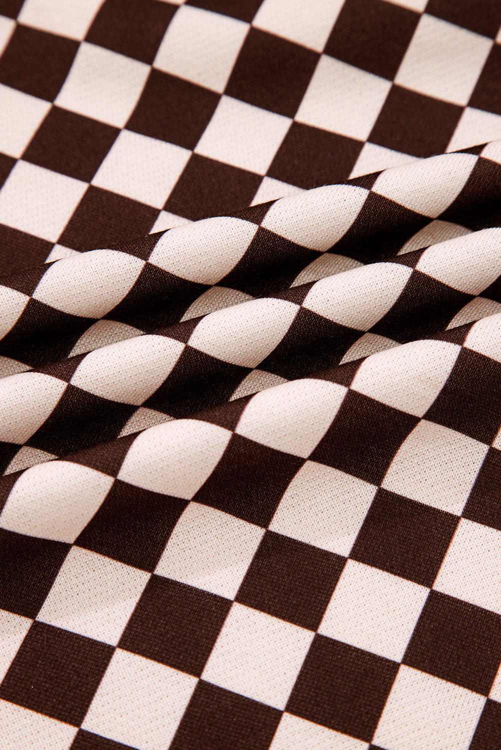 Black Athleisure Checkered 2pcs Pants Set