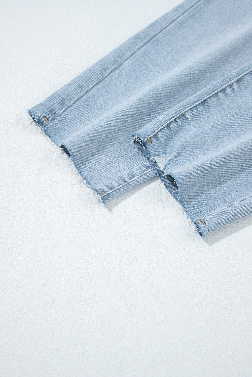 Beau Blue Mid Rise Ankle-Length Distressed Skinny Jeans