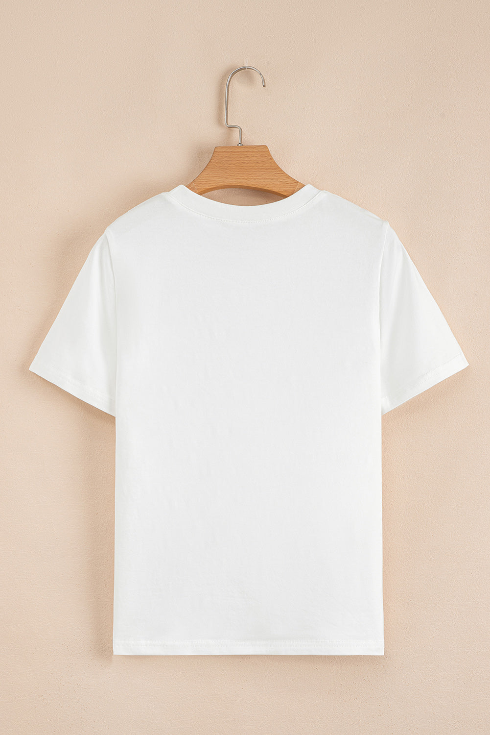 Rhinestone Bow Embellished Round Neck Tee