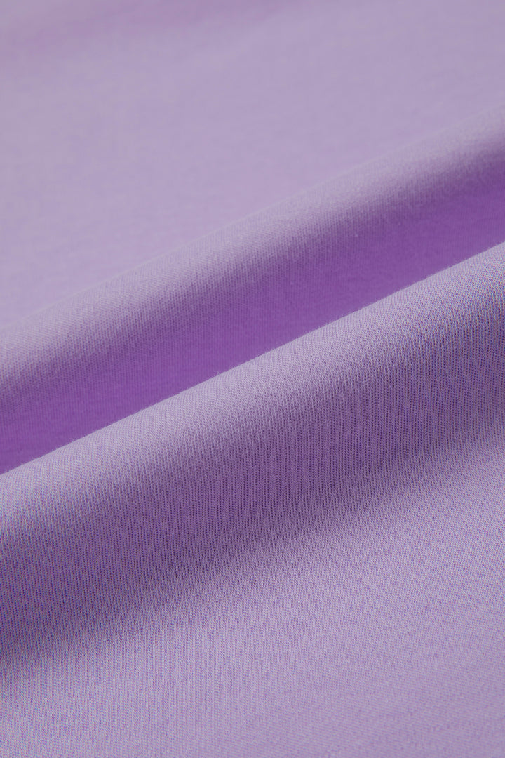 Wisteria Solid Color High Neck Oversize Tee