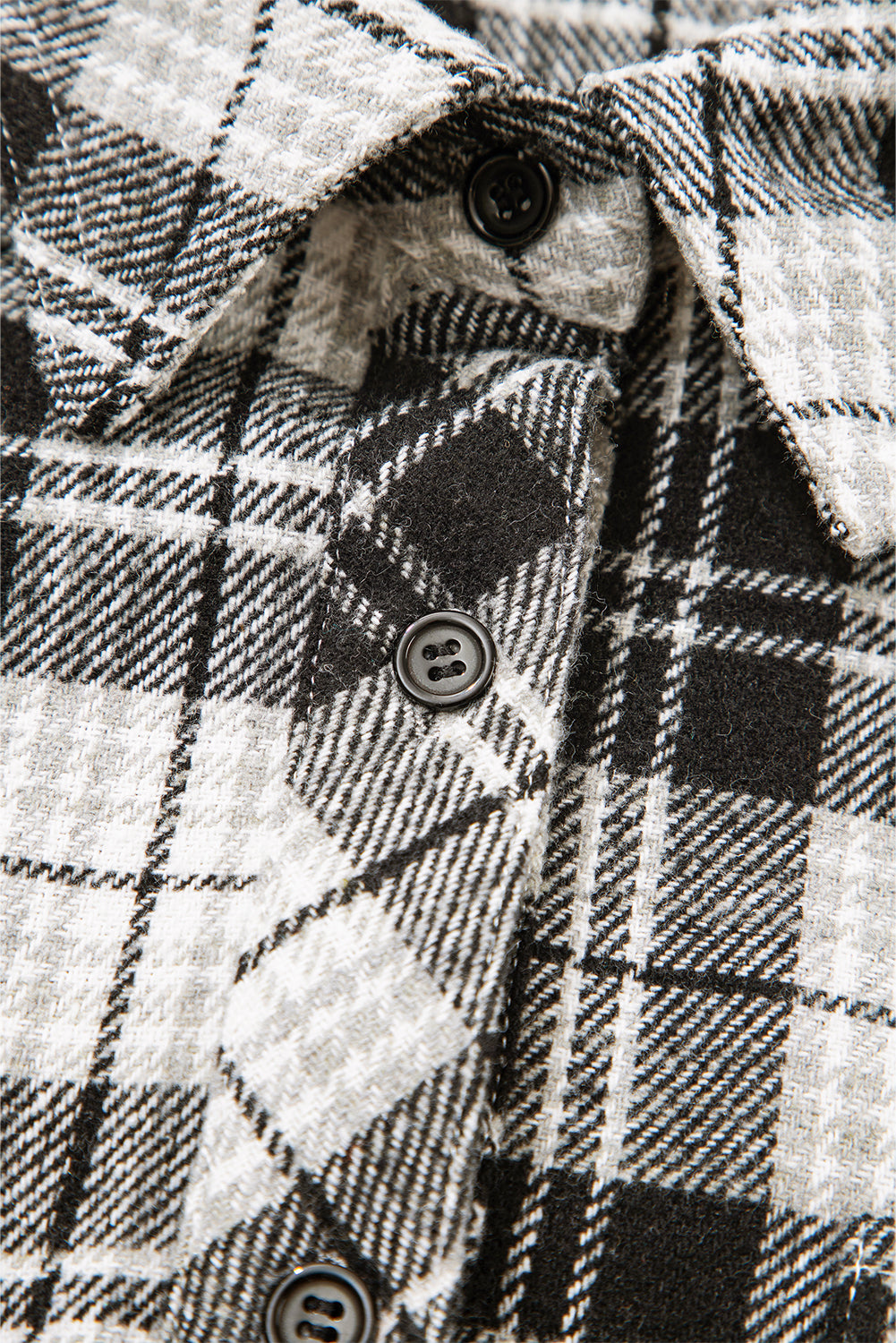Plaid Print Chest Pockets Buttoned Shirt