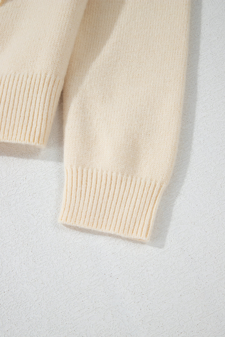 Jet Stream Bowknot Front Loose Knitted Cardigan