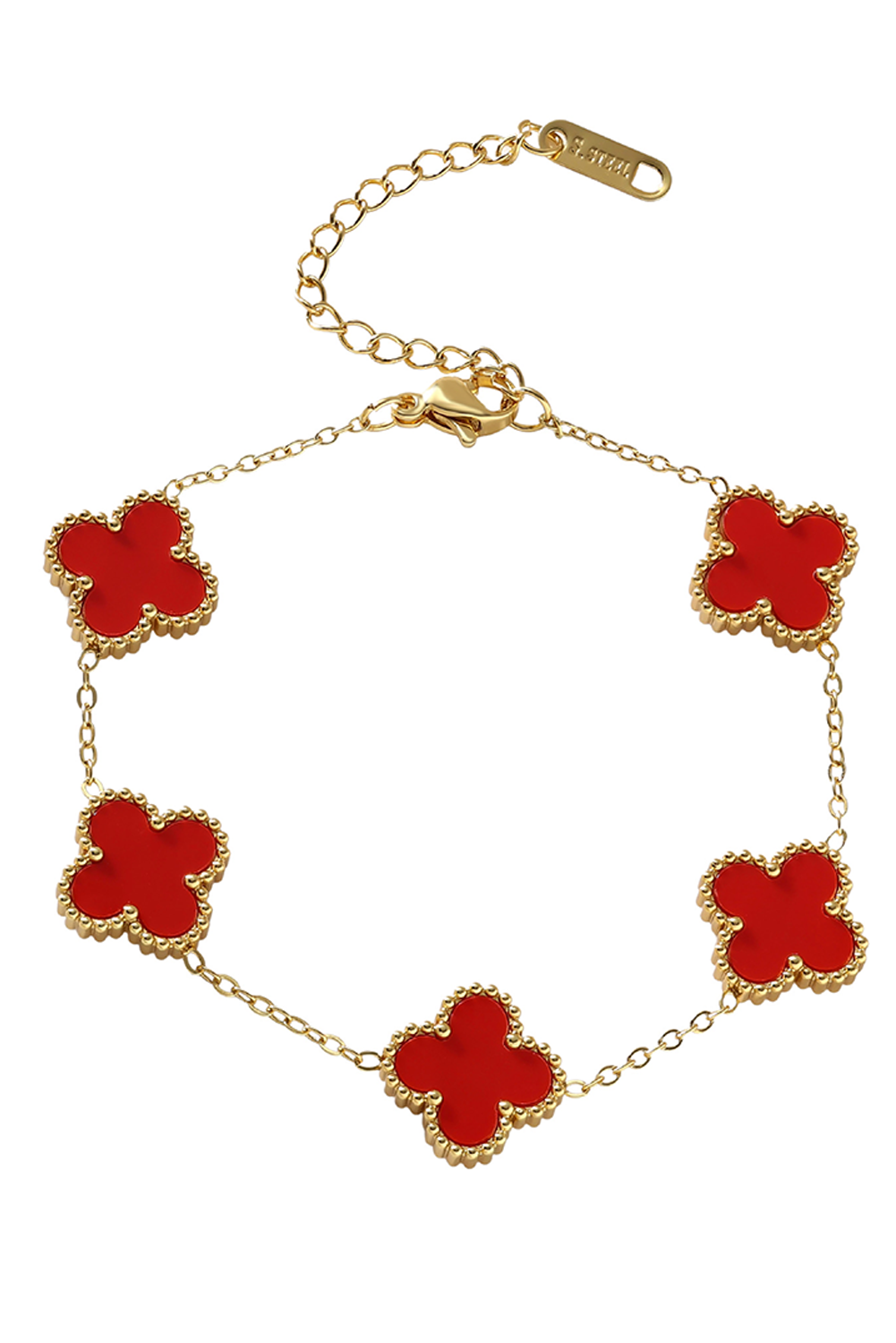 Bracelet chaîne trèfle à quatre feuilles de la Saint-Patrick