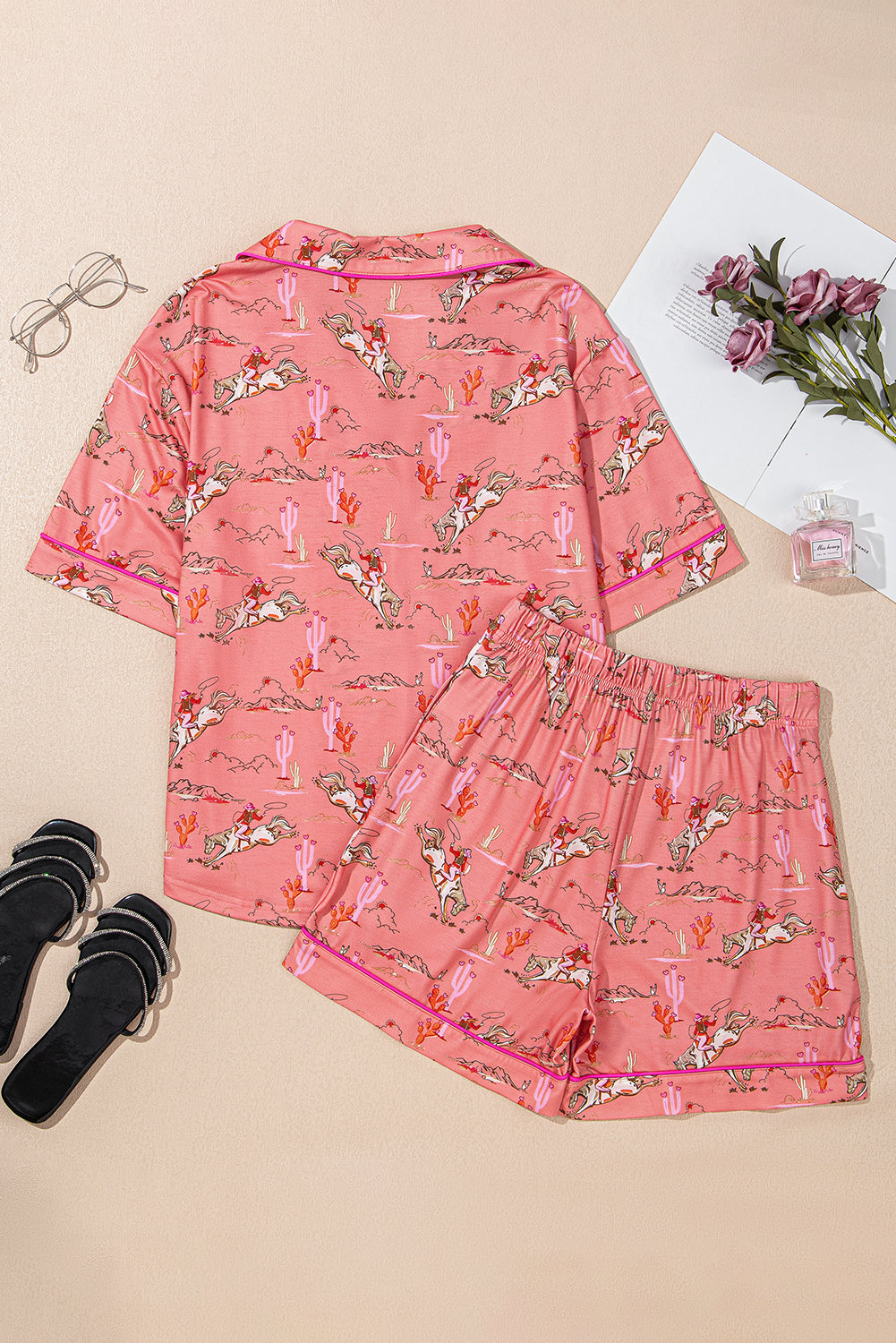 cowgirl country print pajamas set