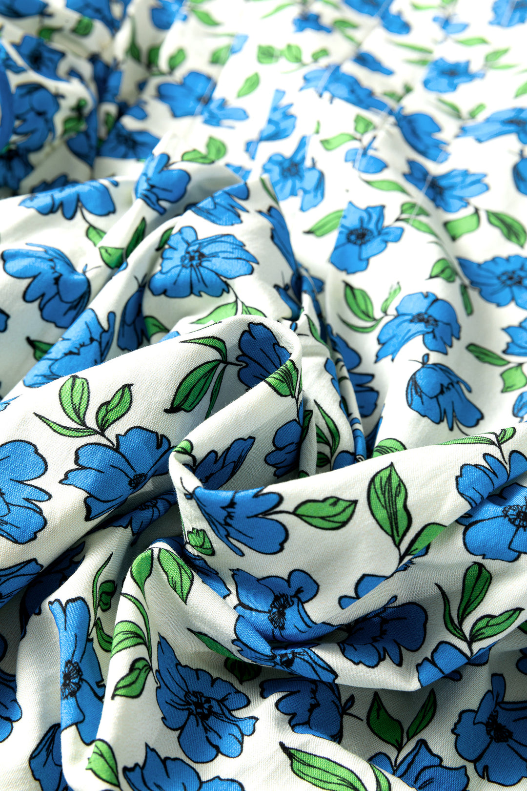 Tiered Flutter Sleeve Pleated Flower Blouse