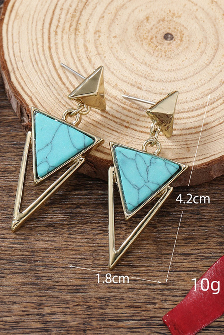 Boucles d'oreilles pendantes à trois triangles