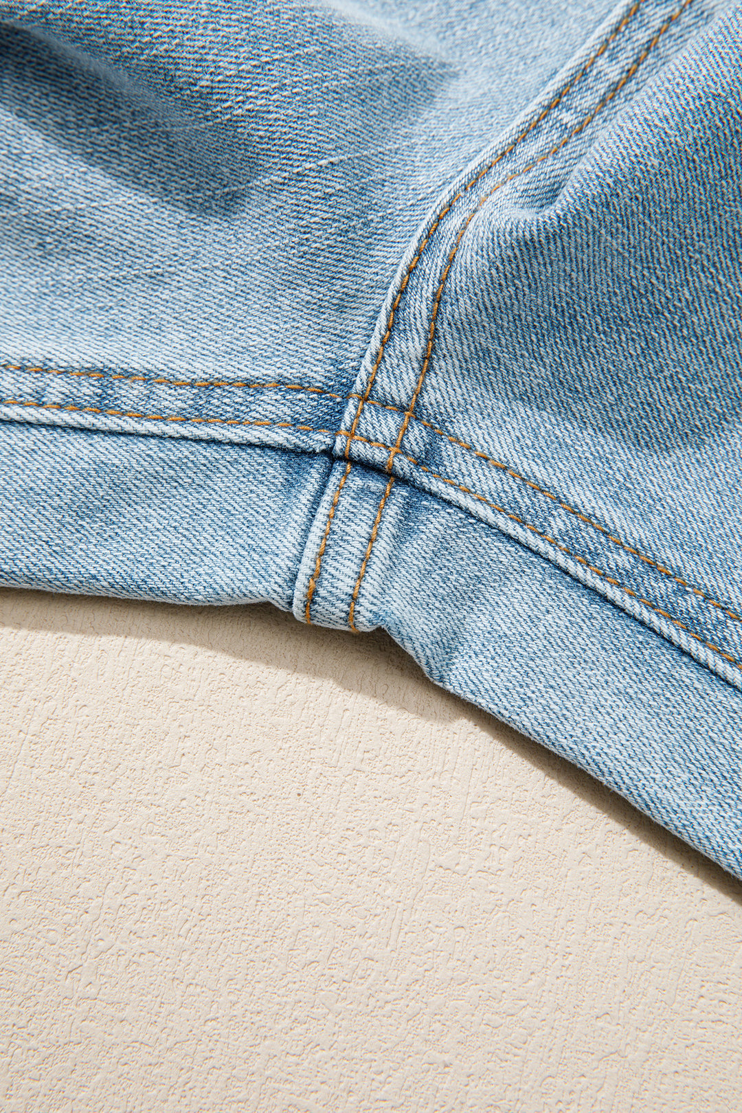Beau Blue Solid Full-Length Regular Pocket Detail Denim Jeans