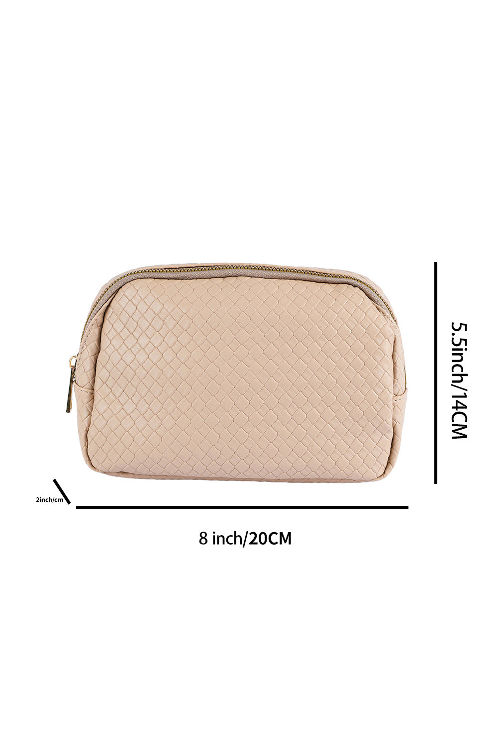 Checkered Zipped Buckle Strap Crossbody Bag
