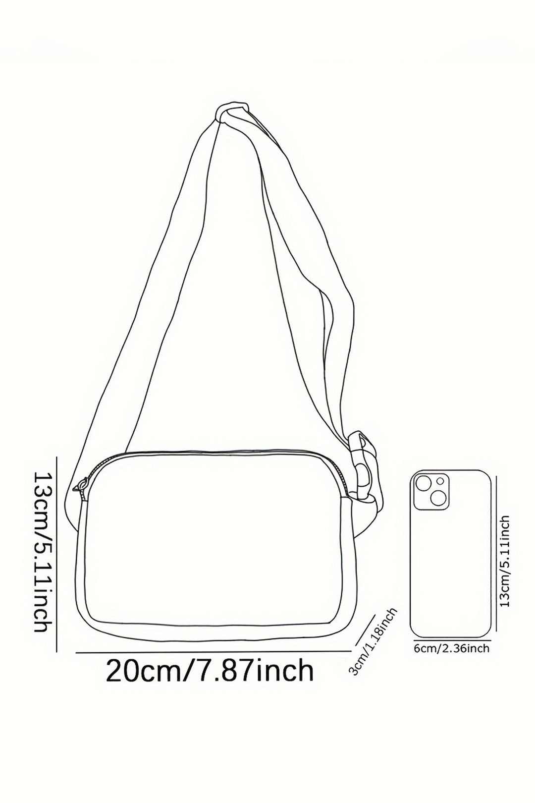 Bonbon Valentines Day Printed Canvas Crossbody Bag