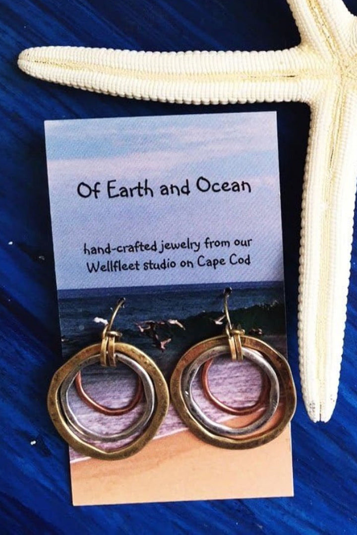 Vintage Triple Circle Alloy Hook Earrings