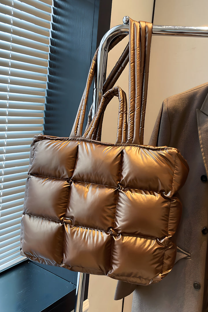 Large Capacity Quilted Puffer Tote Bag