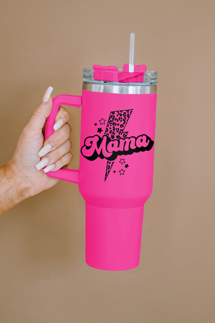 Tasse portable Mama Leopard Lightning avec poignée 40 oz