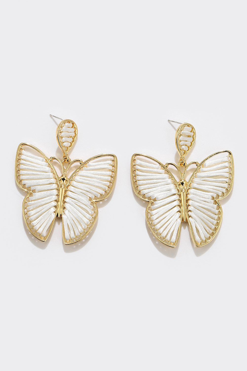 Butterfly Woven Alloy Earrings