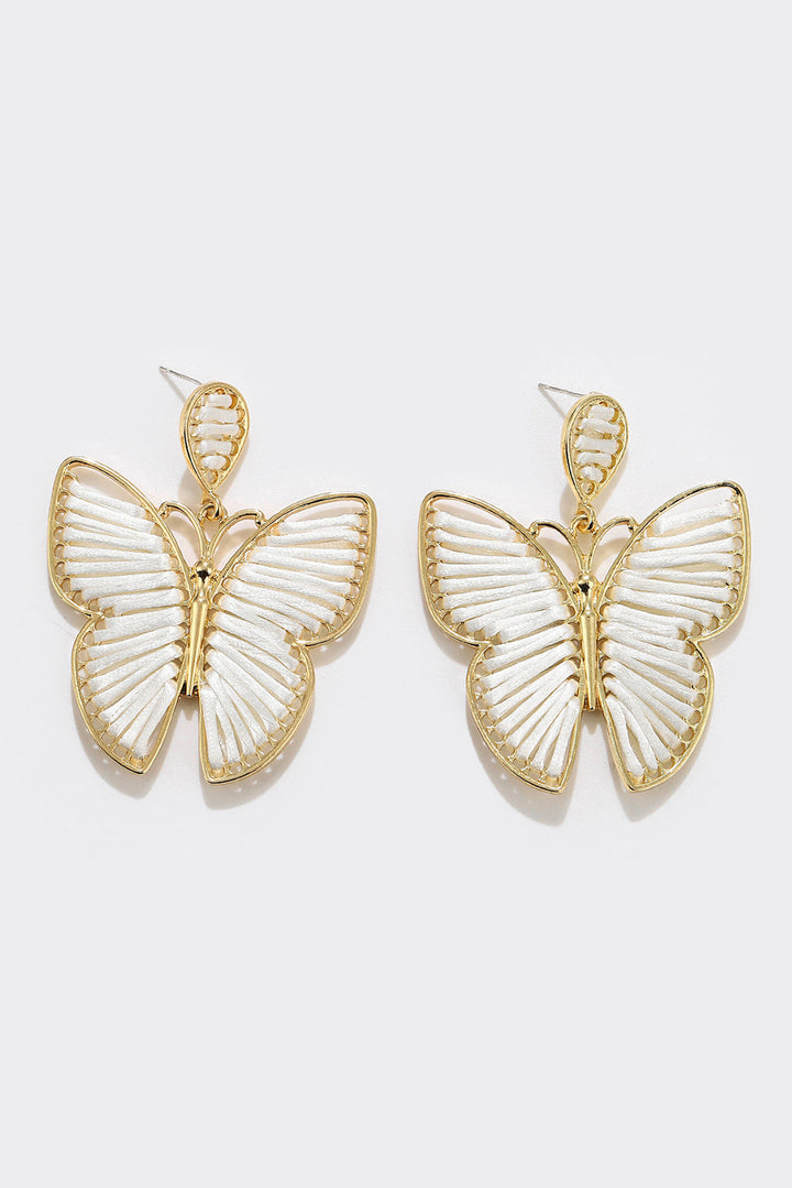 Butterfly Woven Alloy Earrings