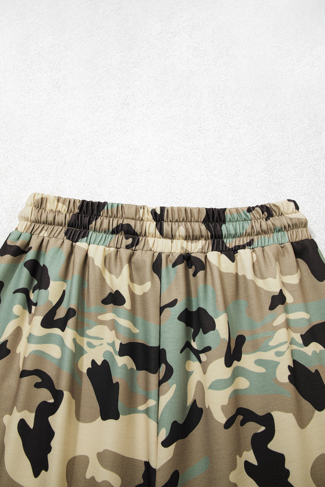 Multicolour Camouflage Print Street Fashion Drawstring Shift Pants