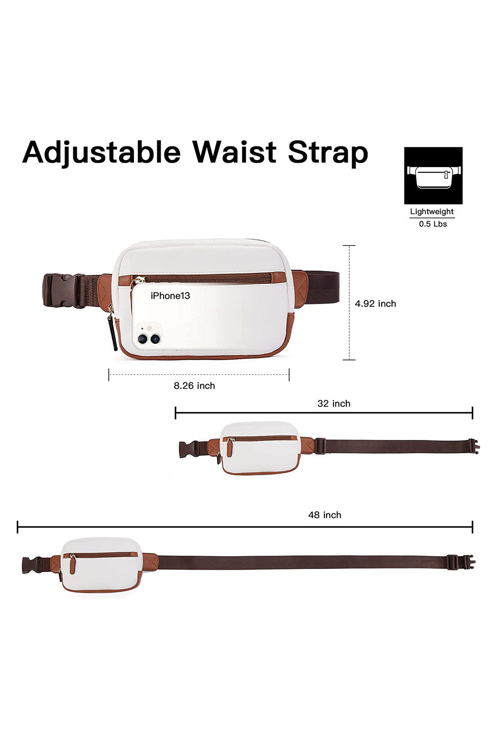 Color Contrast Patched PU Leather Wide Strap Crossbody Bags