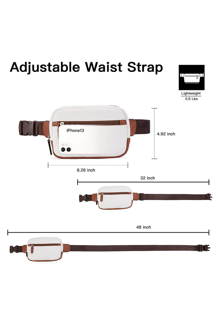 Color Contrast Patched PU Leather Wide Strap Crossbody Bags
