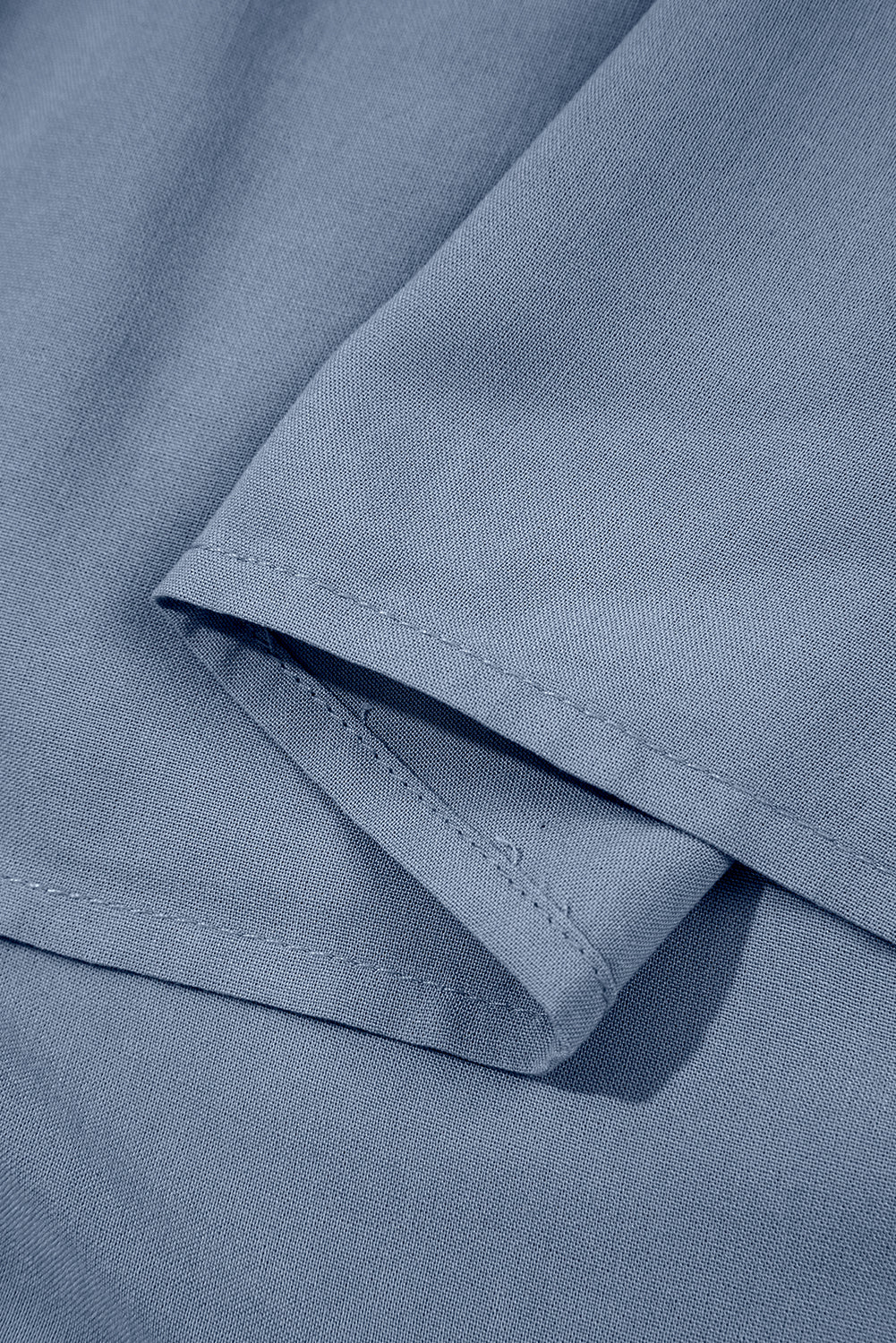 Robe longue évasée à volants et manches courtes, boutons cachés