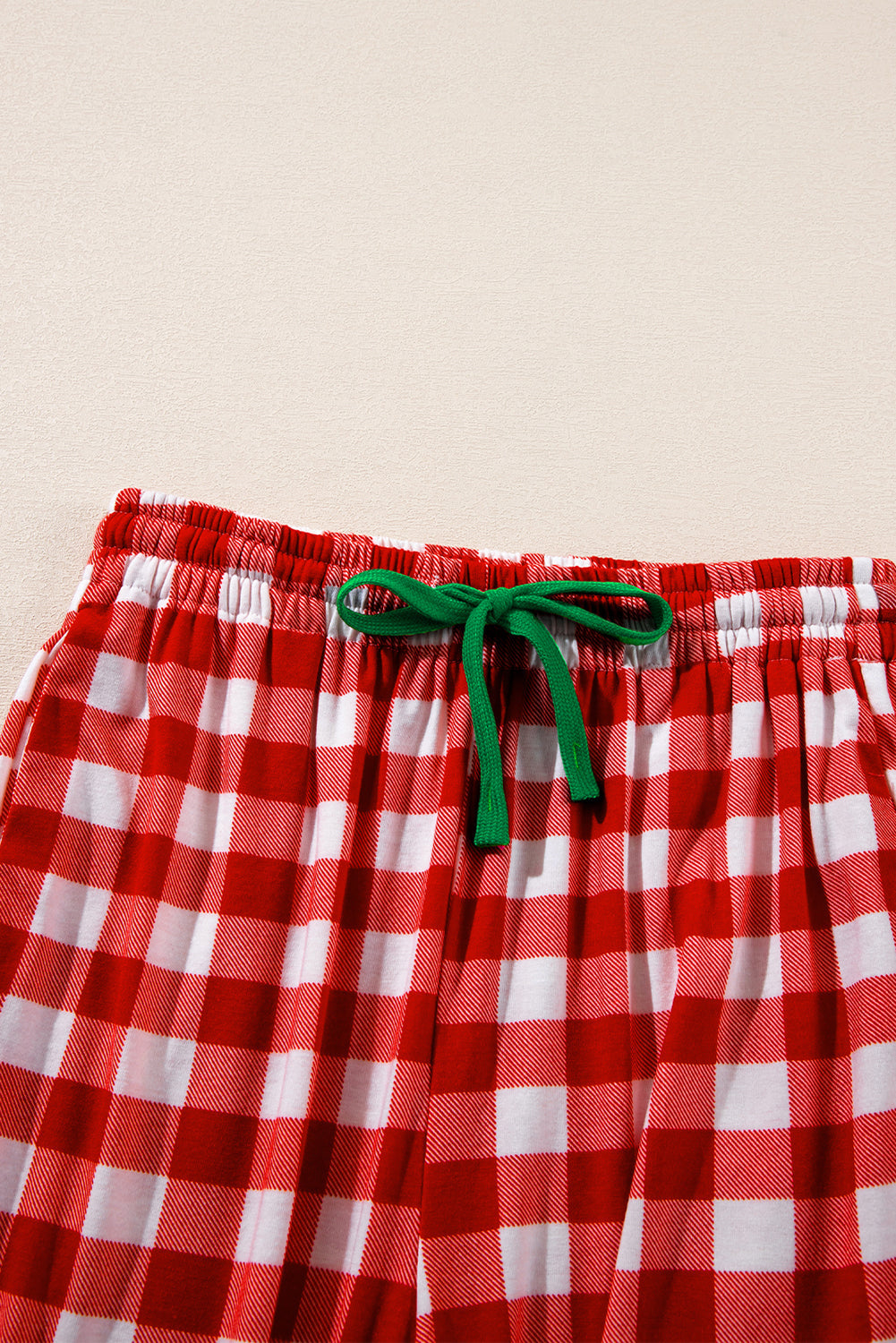 christmas plaid print shirt and pants pajama set