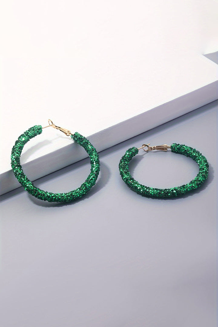 Boucles d'oreilles à paillettes audacieuses de la Saint-Patrick