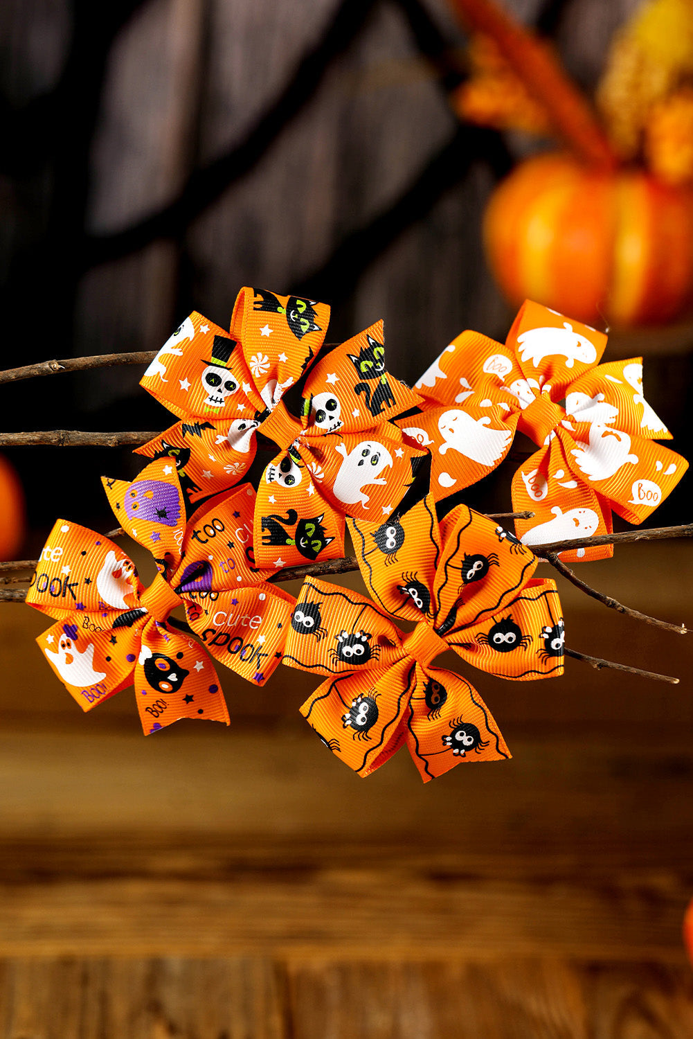 Halloween Haarspange mit zufälligem Muster und Schleife