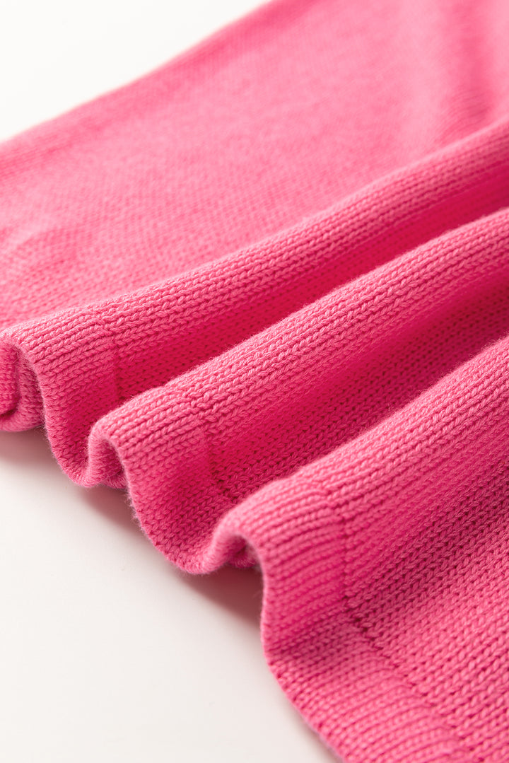 Contrast Trim Pearl Detail Sweater Tank Top
