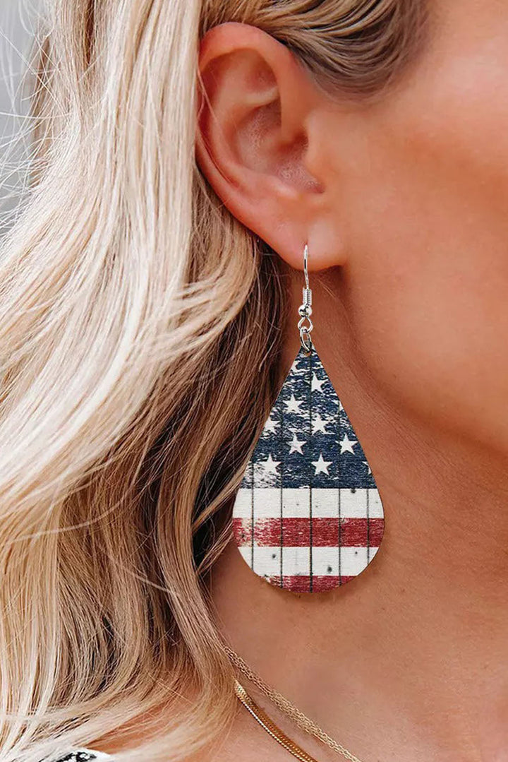 Boucles d'oreilles drapeau américain
