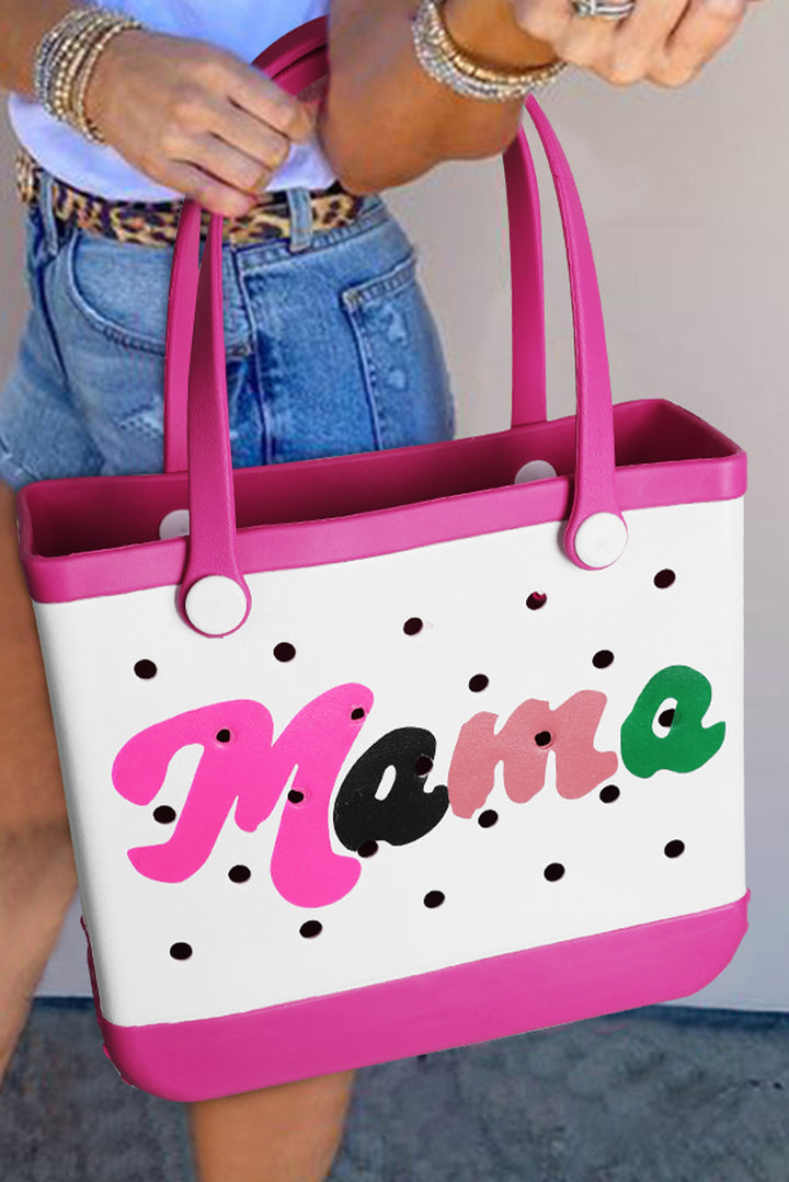 mama Print Self-assembly Straps Hollowed EVA Beach Bag