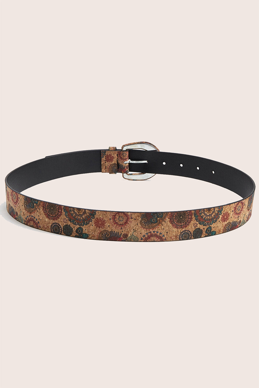 Western Vintage Blumendruck PU Kunstleder Taillengürtel 